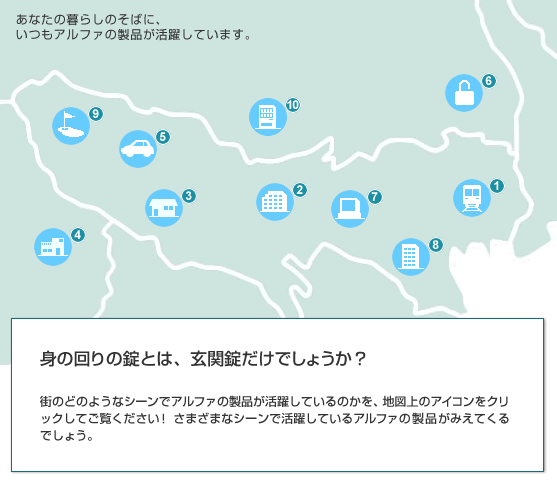 あなたの暮らしのそばに、いつもアルファの製品が活躍しています。