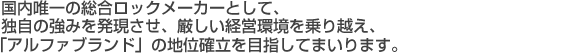 グローバルな視点での「モノ造りの強化」、
「総コスト低減」に向けた取組みにより
収益体質への転換を進めてまいります。